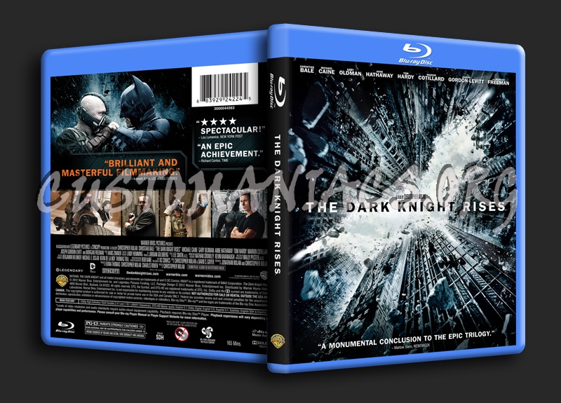 The Dark Knight Rises blu-ray cover