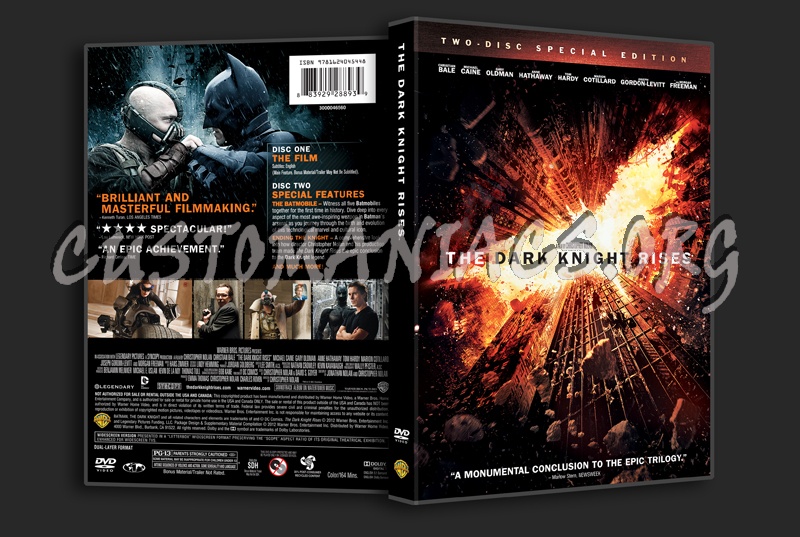 The Dark Knight Rises dvd cover