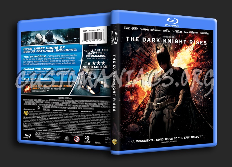 The Dark Knight Rises blu-ray cover