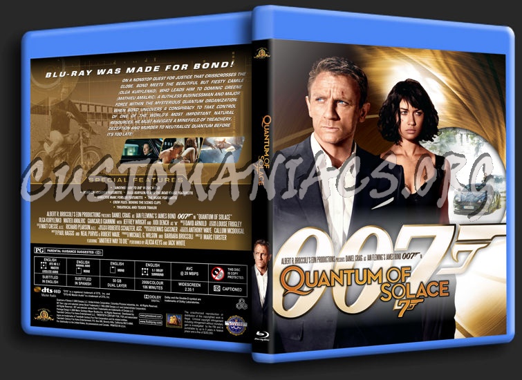 James Bond: Quantum of Solace blu-ray cover