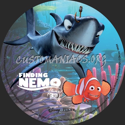 Finding Nemo 3D dvd label