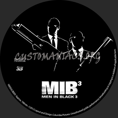 Men in Black 3D dvd label