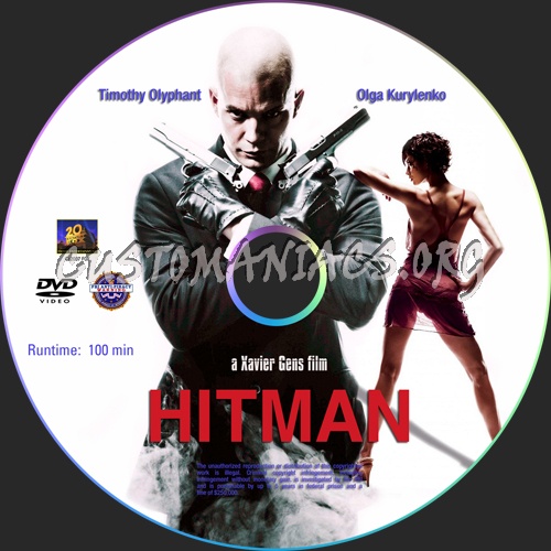 Hitman dvd label