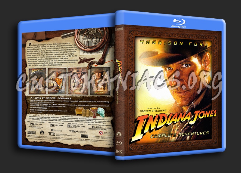 Indiana Jones - The Complete Adventures blu-ray cover