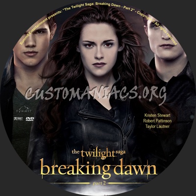 The Twilight Saga: Breaking Dawn - Part 2 dvd label