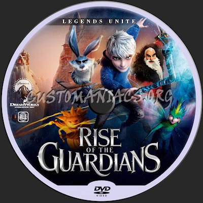 Rise of the Guardians dvd label