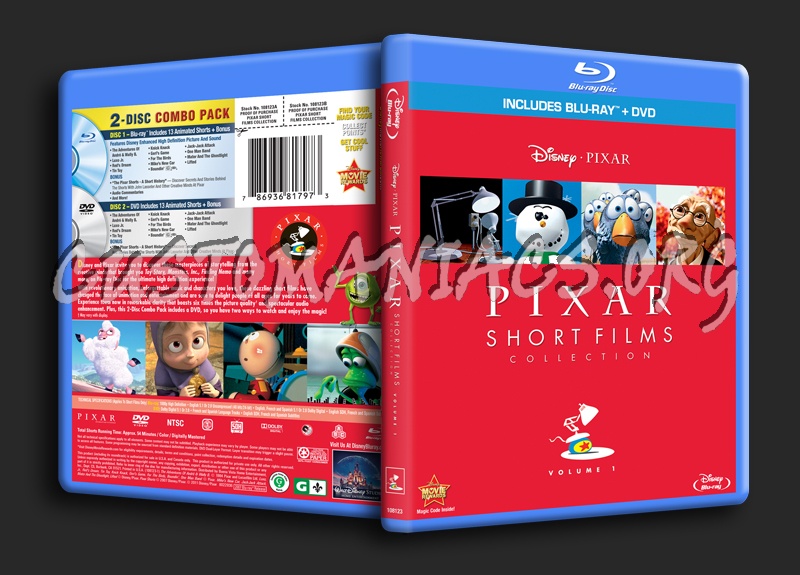 Pixar Short Films Collection Volume 1 blu-ray cover