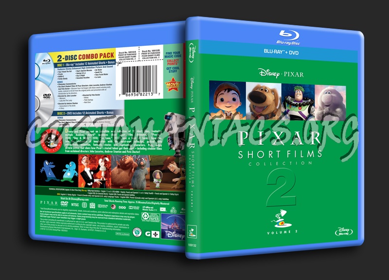 Pixar Short Films Collection Volume 2 blu-ray cover
