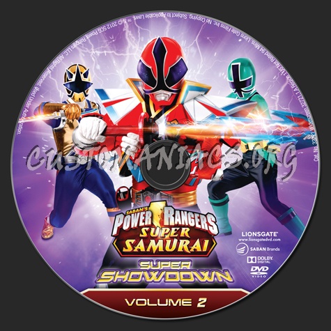 Power Rangers Super Samurai Super Showdown Volume 2 dvd label