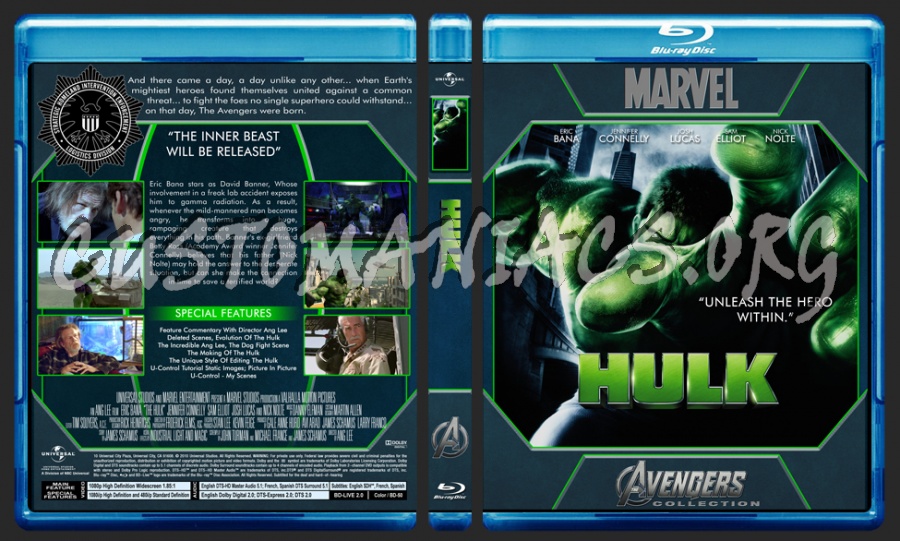 Avengers Collection - The Hulk blu-ray cover