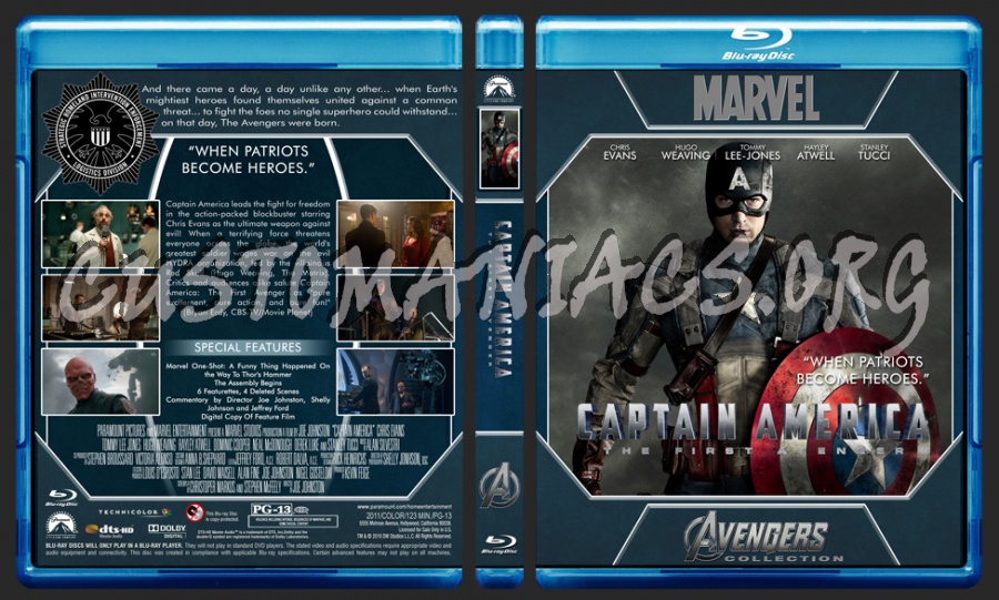 Avengers Collection - Captain America blu-ray cover