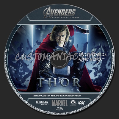 Avengers Collection - Thor dvd label