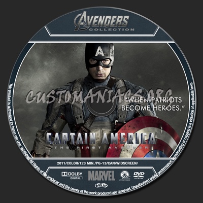 Avengers Collection - Captain America dvd label