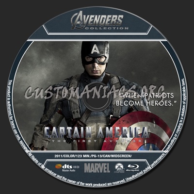 Avengers Collection - Captain America blu-ray label