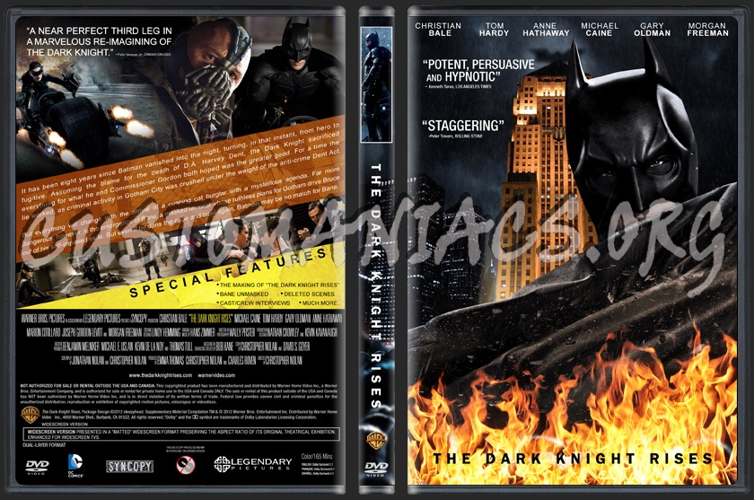 The Dark Knight Rises dvd cover