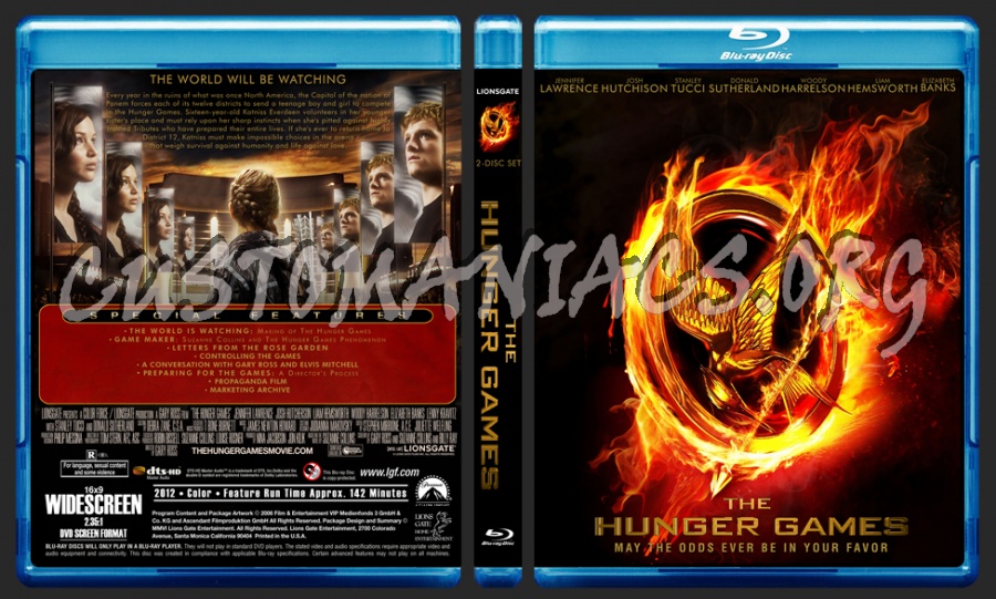 Hunger Games 2-Disc Edition blu-ray cover