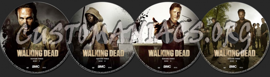 The Walking Dead Season 3 dvd label