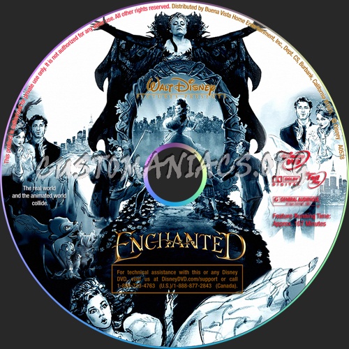 Enchanted dvd label