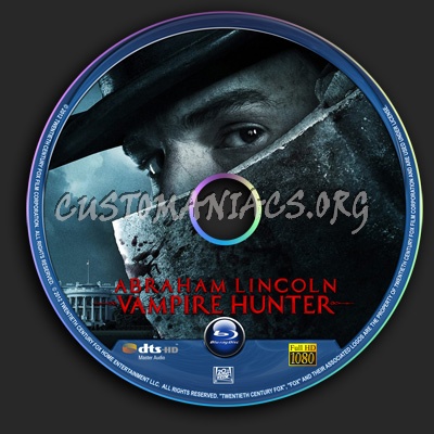 Abraham Lincoln Vampire Hunter blu-ray label