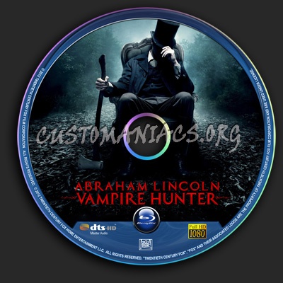 Abraham Lincoln Vampire Hunter blu-ray label