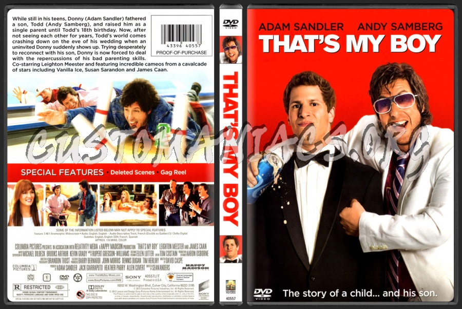 That's My Boy dvd cover