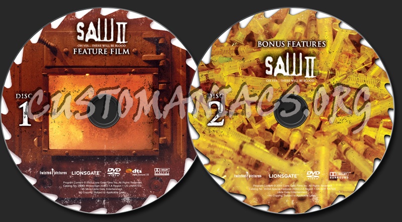 Saw II dvd label