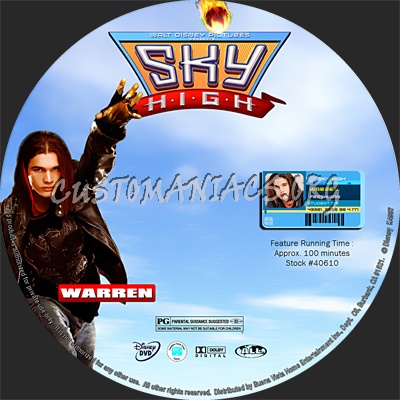 Sky High dvd label