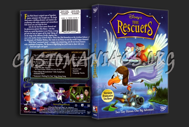 The Rescuers dvd cover