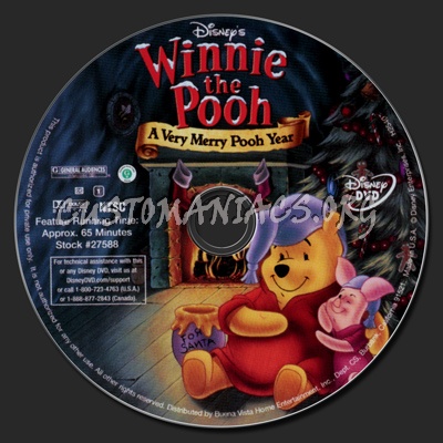 Winnie The Pooh A Very Merry Pooh Year dvd label