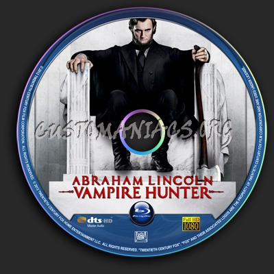 Abraham Lincoln Vampire Hunter blu-ray label