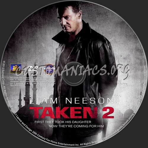 Taken 2 dvd label