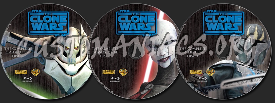 Star Wars The Clone Wars Season 4 blu-ray label