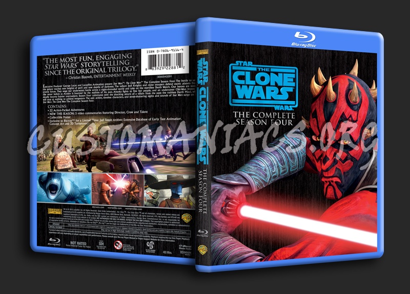 Star Wars The Clone Wars Season 4 blu-ray cover