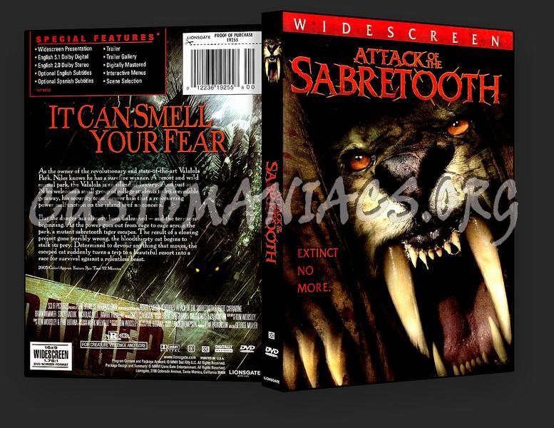 Attack of the Sabretooth dvd cover