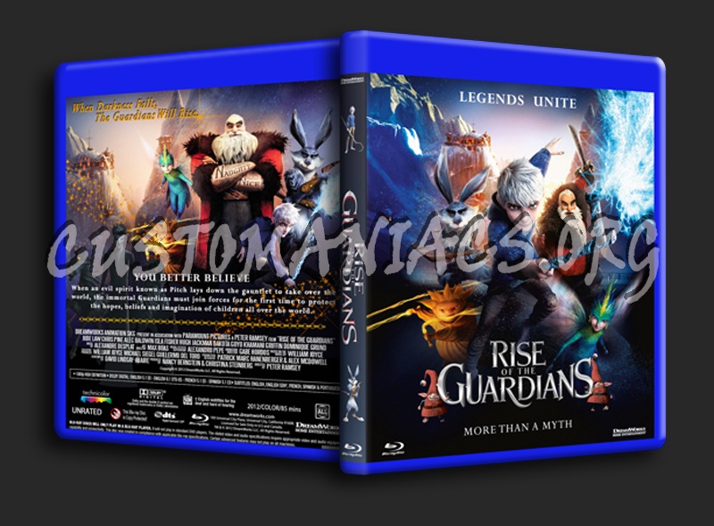 Rise Of The Guardians blu-ray cover