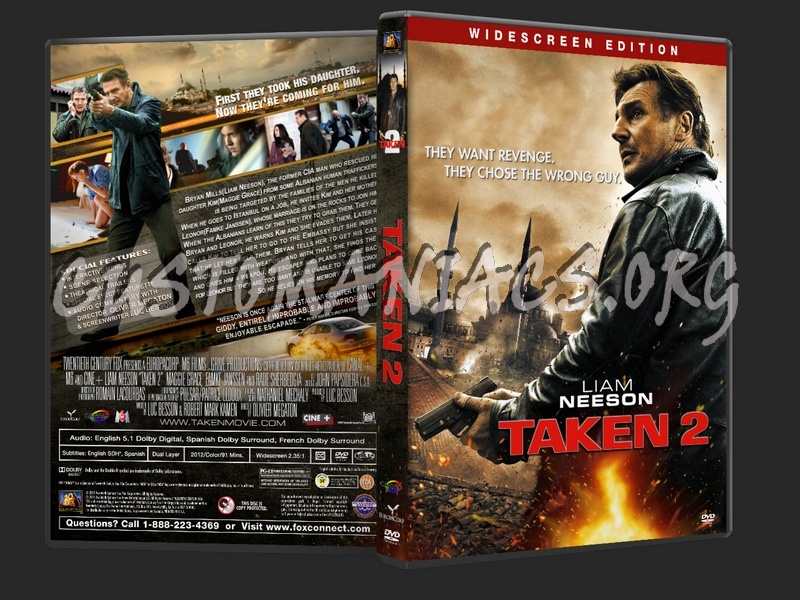 Taken 2 (2012) dvd cover