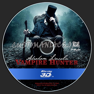 Abraham Lincoln: Vampire Hunter 3D blu-ray label