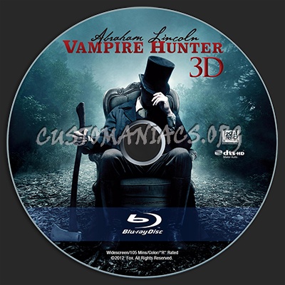 Abraham Lincoln: Vampire Hunter 3D blu-ray label