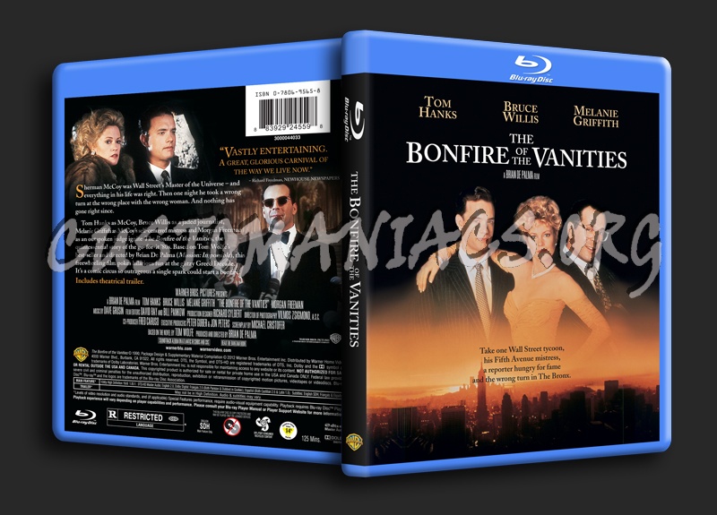 The Bonfire of the Vanities blu-ray cover