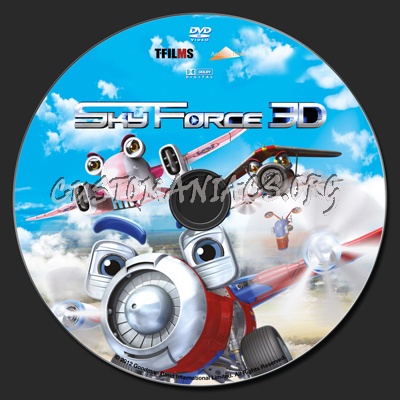 Sky Force 3D dvd label