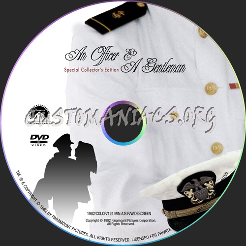 An Officer and a Gentleman Collectors Edition dvd label