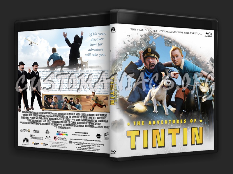 The Adventures of Tintin blu-ray cover
