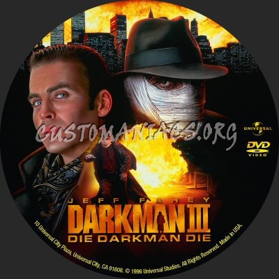 Darkman III: Die Darkman Die dvd label