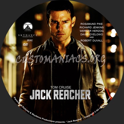 Jack Reacher dvd label