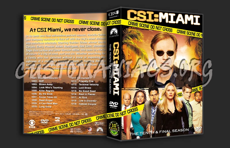 CSI: Miami - Season 10 dvd cover