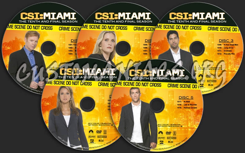 CSI: Miami - Season 10 dvd label