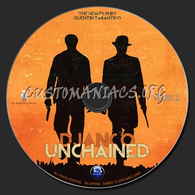 Django Unchained (2012) blu-ray label
