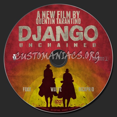 Django Unchained (2012) dvd label
