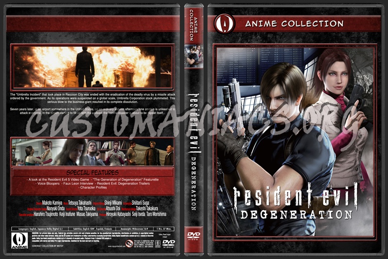 Anime Collection Resident Evil Degeneration dvd cover