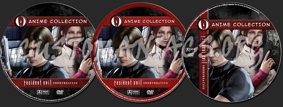Anime Collection Resident Evil Degeneration dvd label